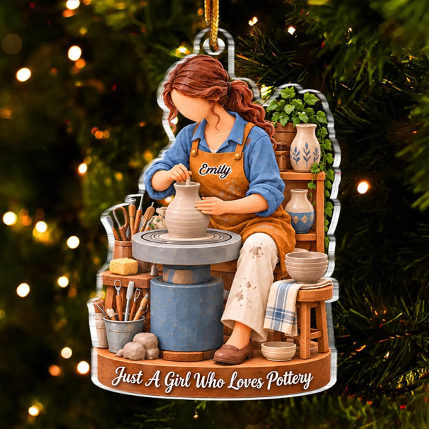 Cozy Studio - Personalized Acrylic Ornament - Gift For Her
