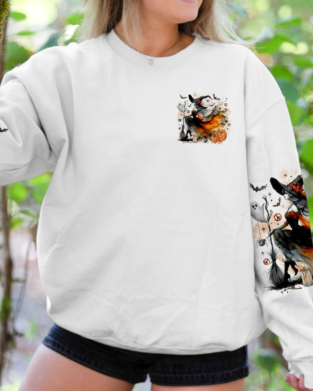 A Wee Bit Wicked Halloween Witch Spooky Pumpkin _26 Witch Design AOP Shirts _6_ JVCbx