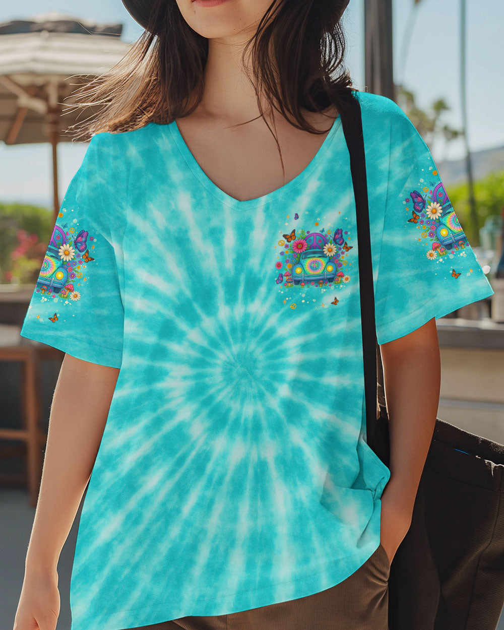 Always Take The Scenic Route Peace Flowers _26 VW Bus Design AOP Shirts _2_ GLC2z