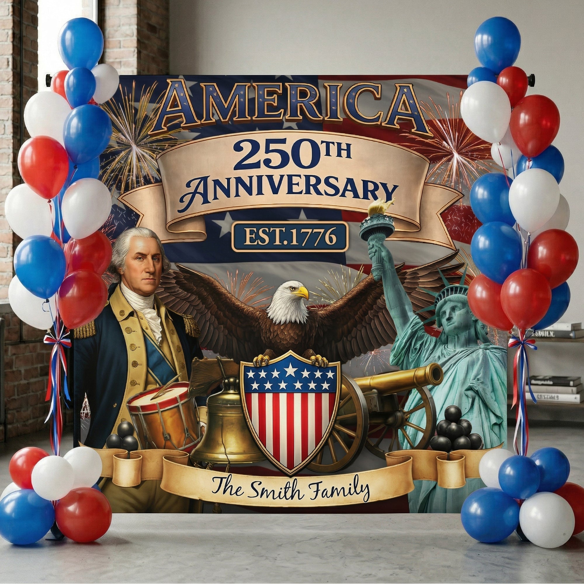America_250Th_Birthday_Patriotic_2026_Decors_Personalized_Backdrop_3