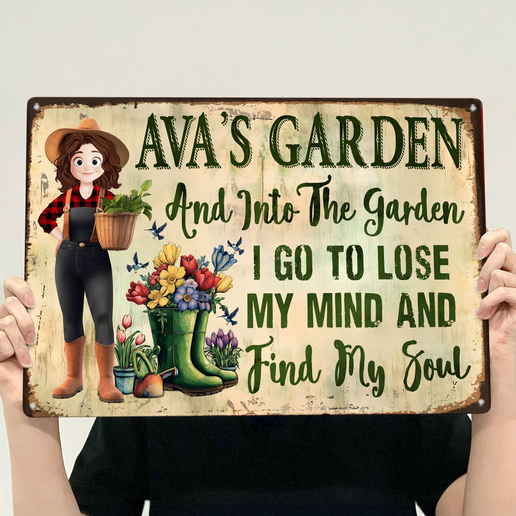And Into The Garden I Go To Lose My Mind Personalized Metal Sign_3_bf8e8e6c 078d 4da8 ab59 86e8e4f91fa9