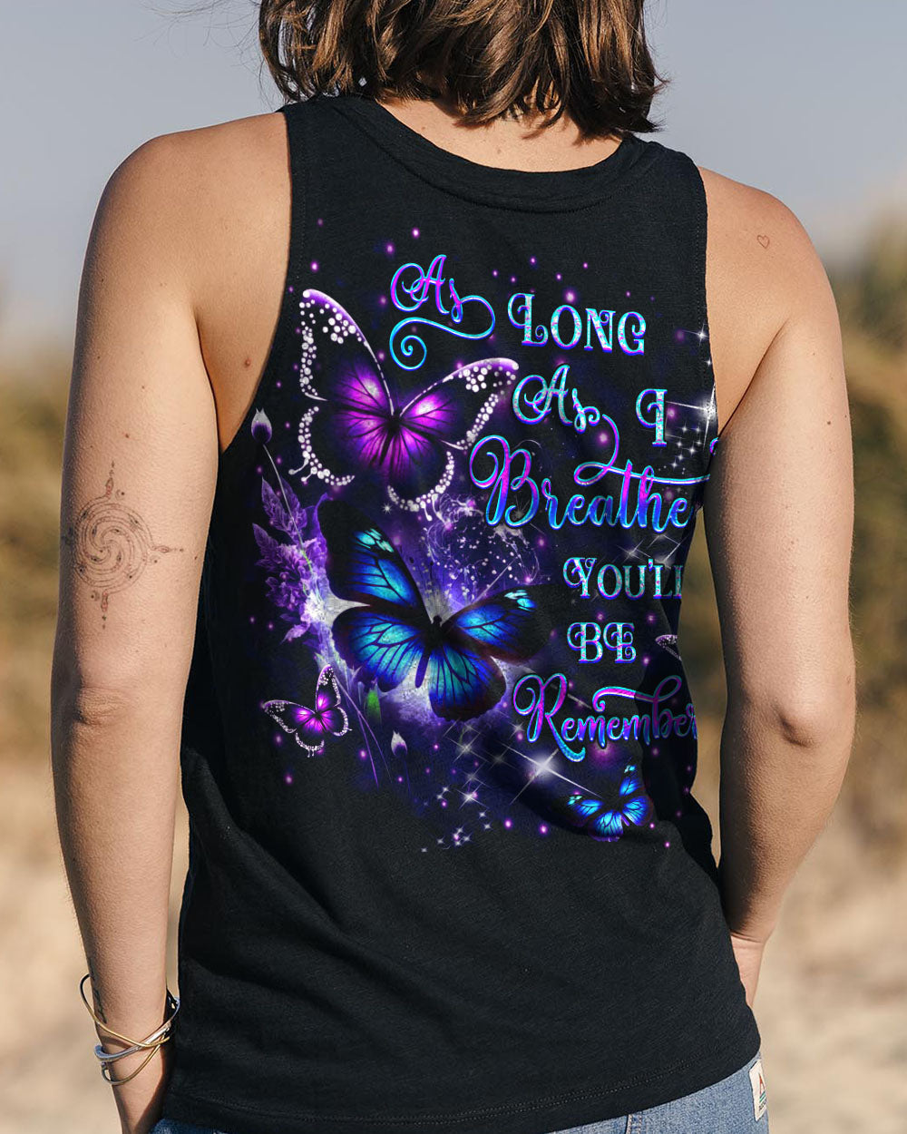 As Long As I Breathe You_E2_80_99ll Be Remembered Purple Butterfly AOP Shirts _11_ wSE0r