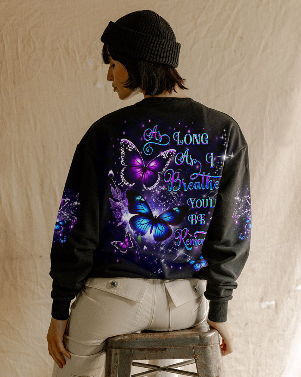 As Long As I Breathe You_E2_80_99ll Be Remembered Purple Butterfly AOP Shirts _7_ WEl5E