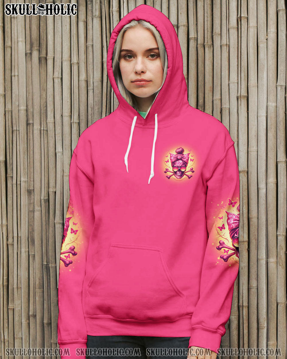 Assuming I Was Like Most Girls was Your Frist Mistake Pink Skull and Bow Graphic AOP Shirts _6_ c31C9