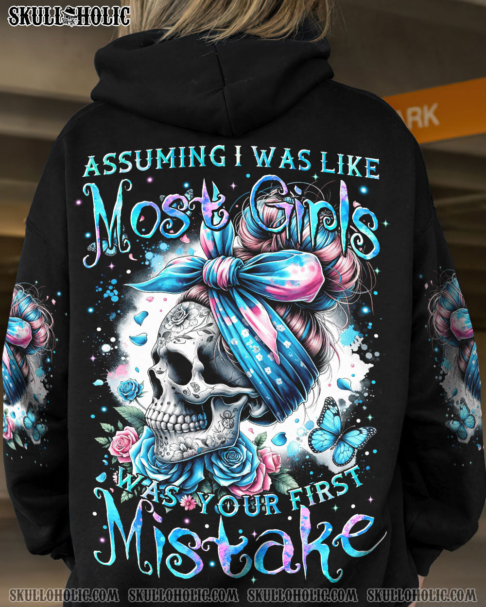 Assuming I Was Like Most Girls was your first Mistake Skull and Rose Sassy Graphic AOP Shirts _5_ mmkqw