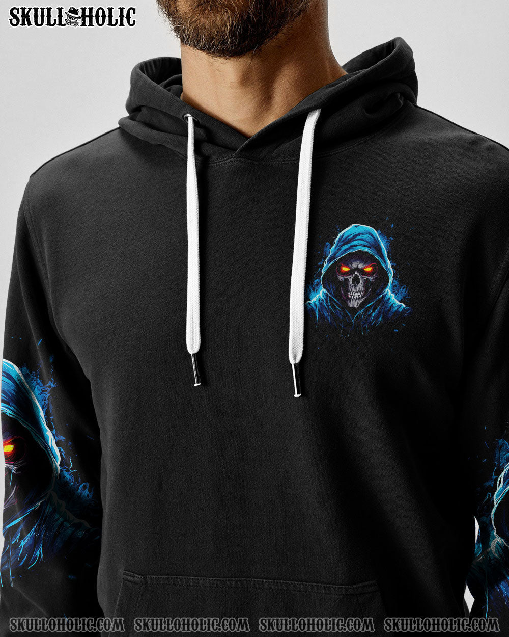 Be Careful Who You F Over Some of Us F Back Grim Reaper Skull Graphic AOP Shirts _10_ mQ4NG