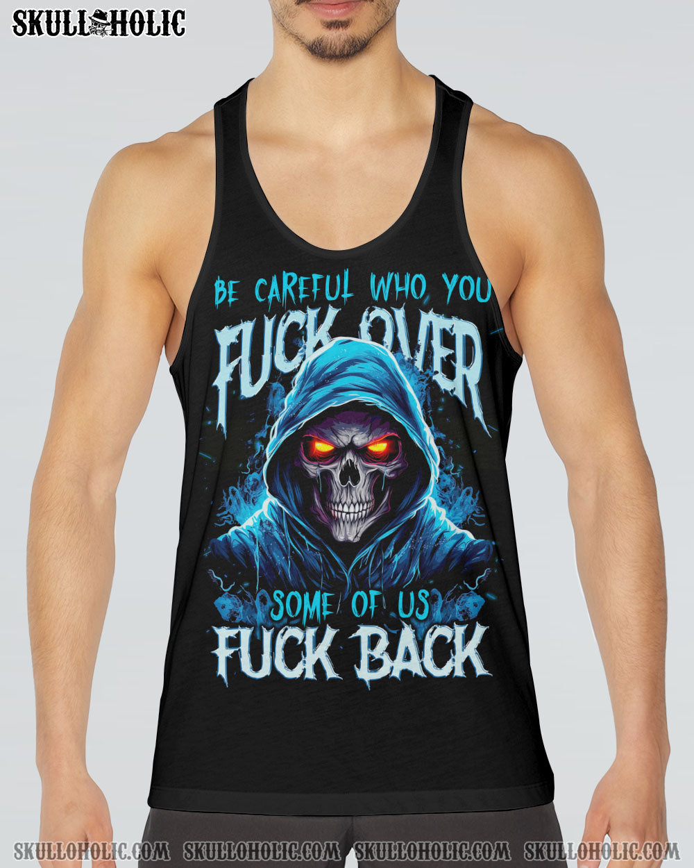 Be Careful Who You F Over Some of Us F Back Grim Reaper Skull Graphic AOP Shirts _18_ gi9zC