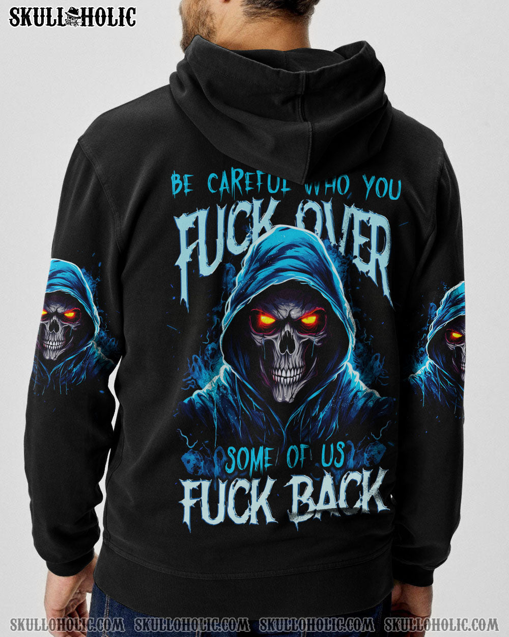 Be Careful Who You F Over Some of Us F Back Grim Reaper Skull Graphic AOP Shirts _2_ 5rr72