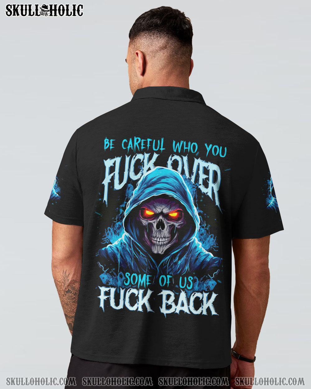 Be Careful Who You F Over Some of Us F Back Grim Reaper Skull Graphic AOP Shirts _5_ bd0ck