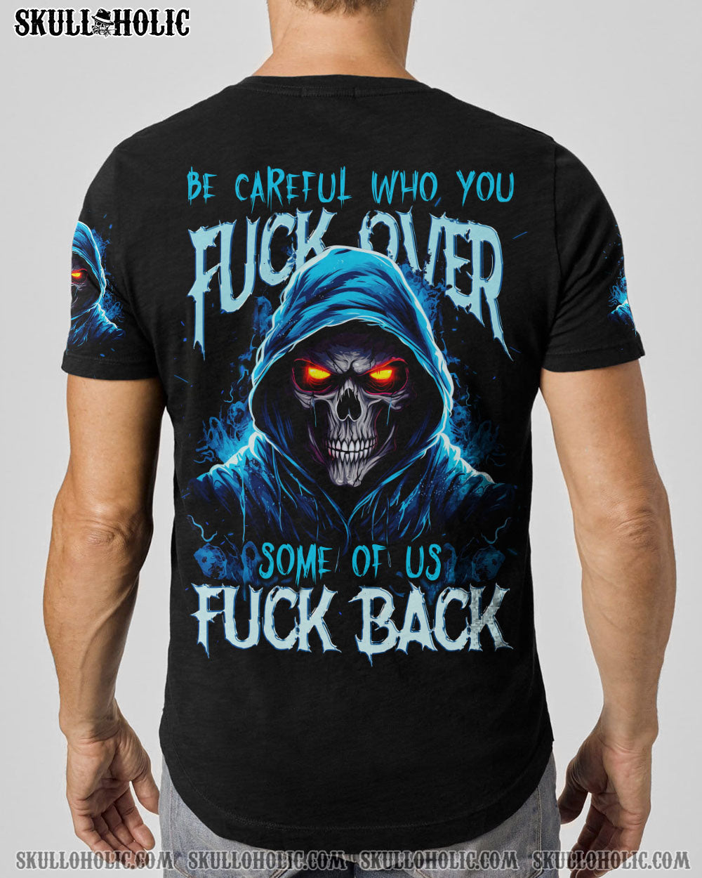 Be Careful Who You F Over Some of Us F Back Grim Reaper Skull Graphic AOP Shirts _9_ f7u8P