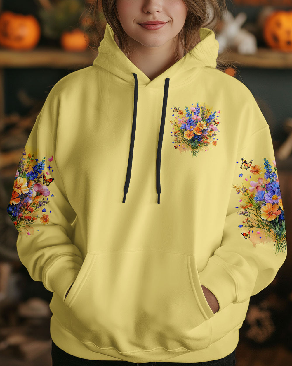 Be Kind to Your Mind Colorful Floral Butterfly Design for Women AOP Shirts _6_ hvBzh