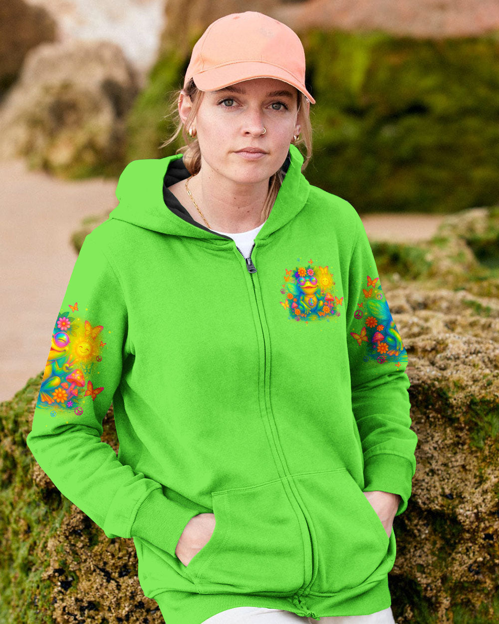 Be You The World Will Adjust Colorful Frog Psychedelic Hippie Graphic AOP Shirts _11_ drr8z