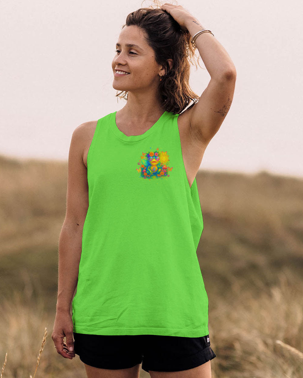 Be You The World Will Adjust Colorful Frog Psychedelic Hippie Graphic AOP Shirts _13_ TexUl