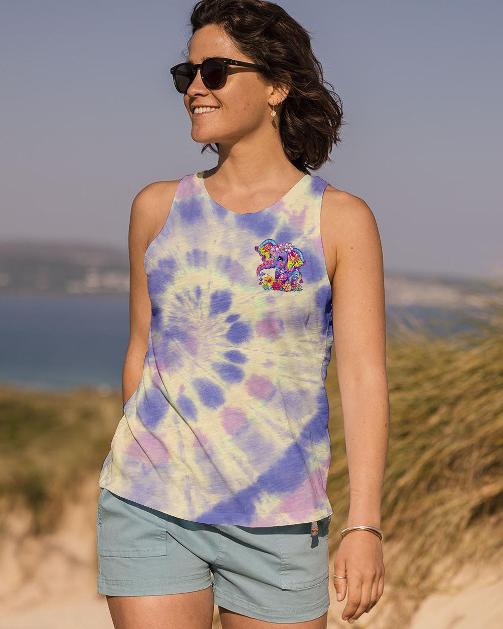 Be You The World Will Adjust Elephant Colorful Tie Dye Hippie Style AOP Shirts _12_ YIobz
