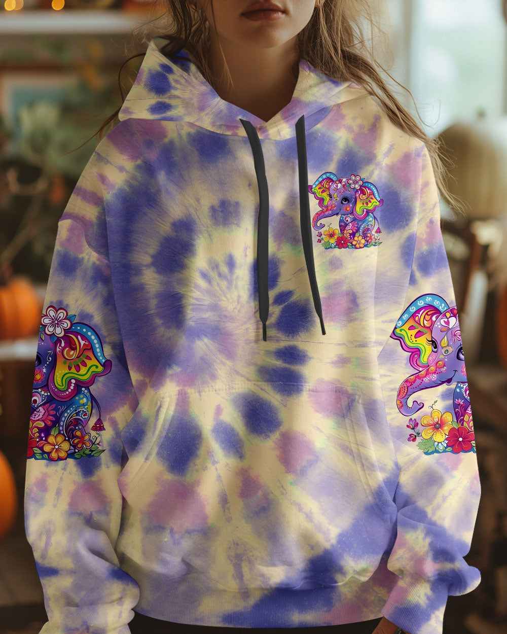 Be You The World Will Adjust Elephant Colorful Tie Dye Hippie Style AOP Shirts _6_ hmUAL