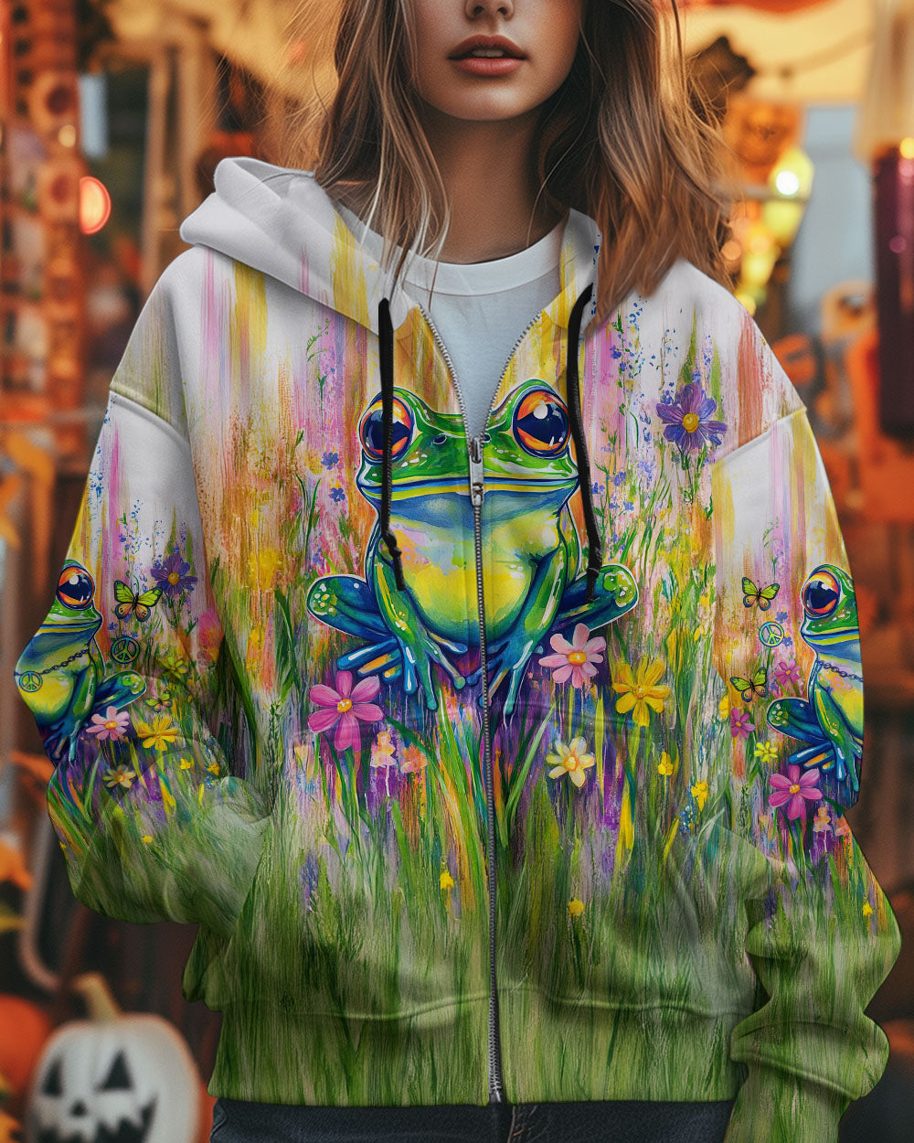 Be You The World Will Adjust Frog Peace Sign Colorful Graphic AOP Shirts _10_ sohiY