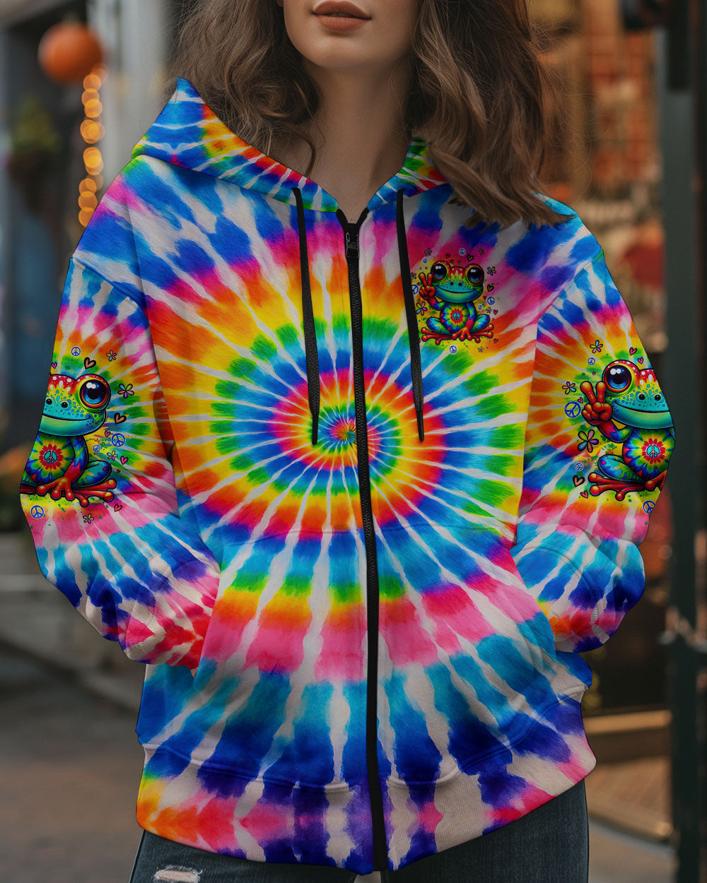 Be You The World Will Adjust Frog Tie Dye Design for Women AOP Shirts _10_ Bb2tO