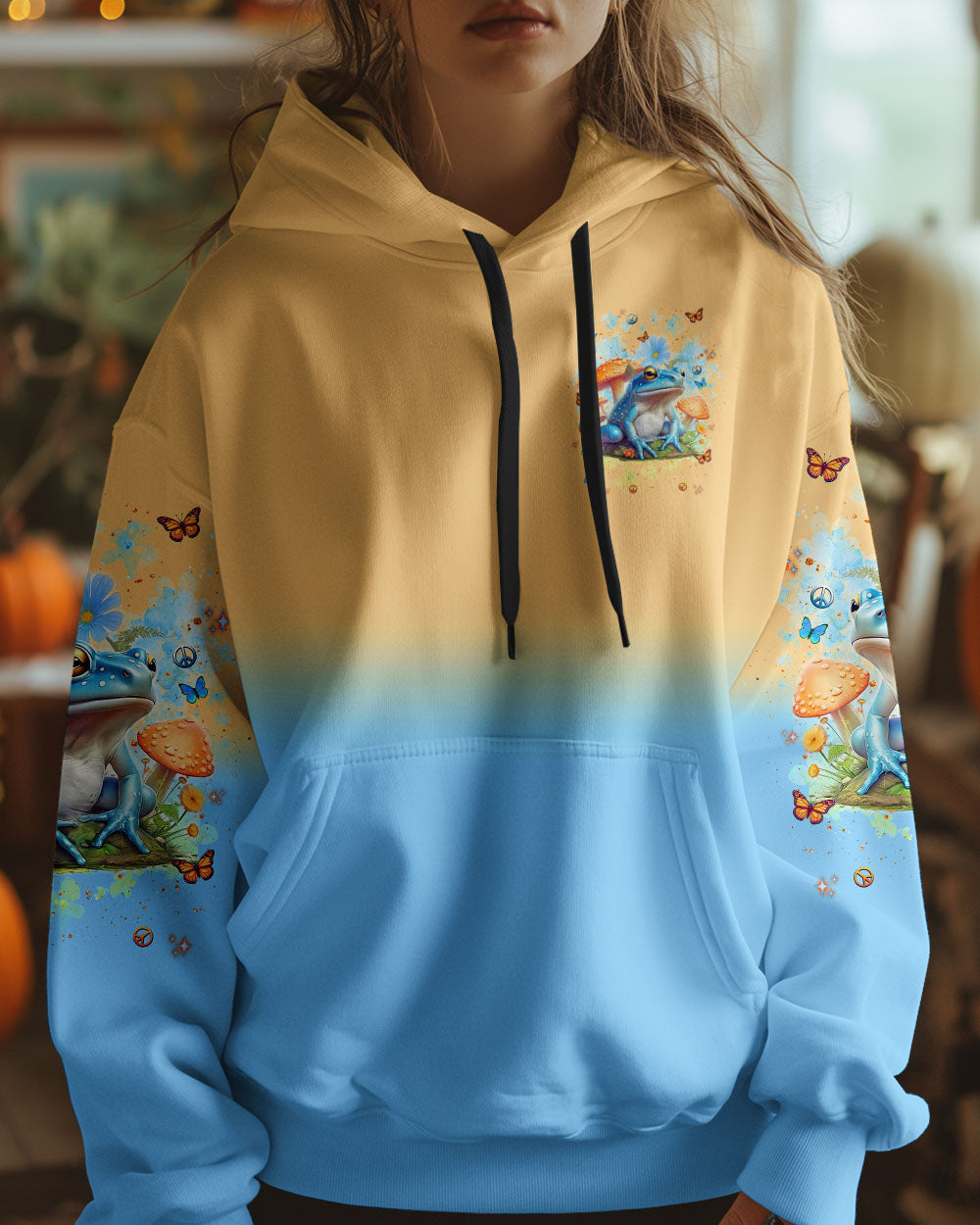 Be You The World Will Adjust Frog Whimsical Mushroom Forest AOP Shirts _13_ n5jWS