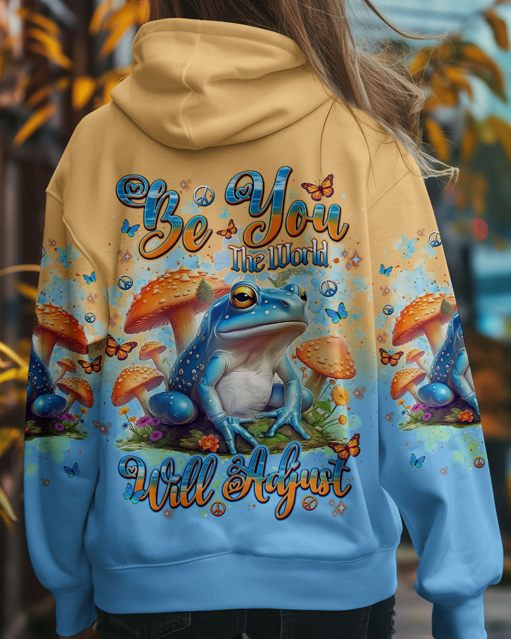 Be You The World Will Adjust Frog Whimsical Mushroom Forest AOP Shirts _1_ IOAPo
