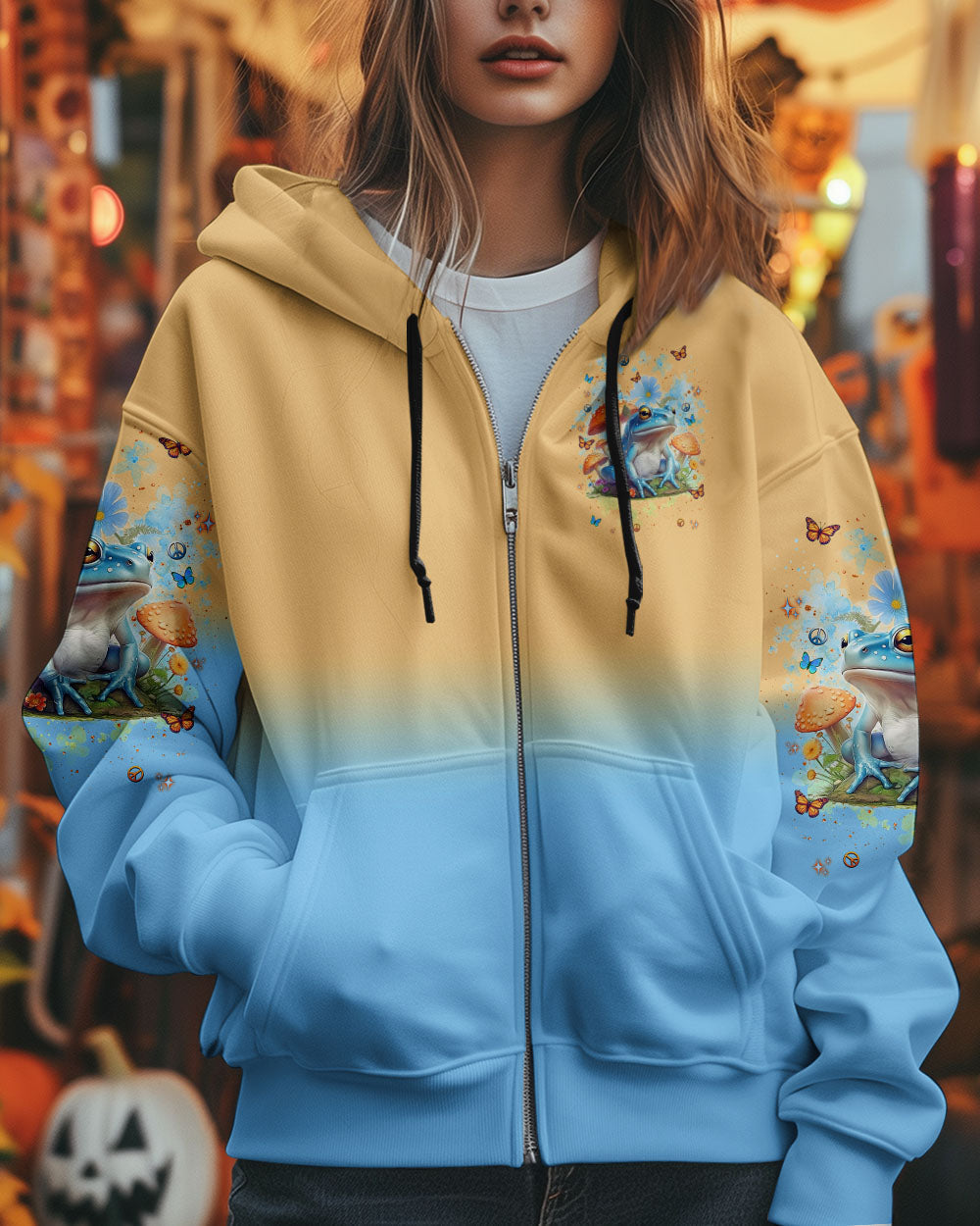 Be You The World Will Adjust Frog Whimsical Mushroom Forest AOP Shirts _4_ SuTHp