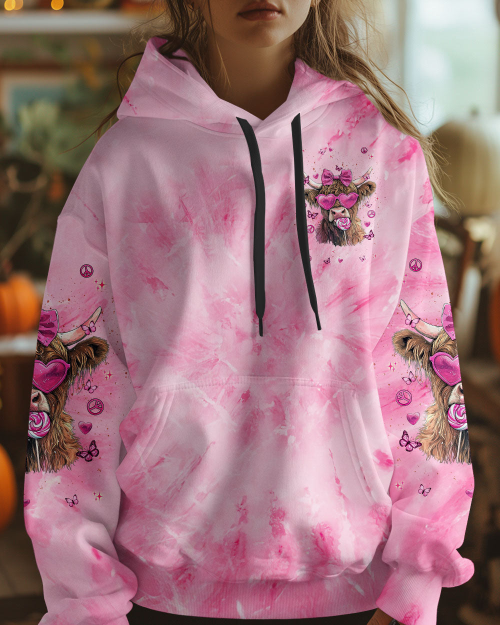 Be You The World Will Adjust Funny Cow with Bow and Heart Glasses AOP Shirts _6_ lFSqB