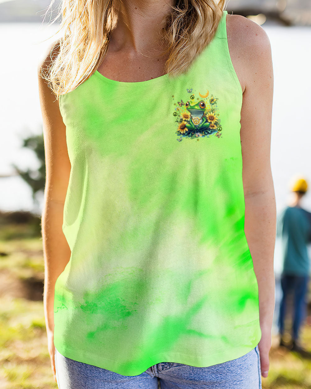 Be You The World Will Adjust Peace Frog and Sunflower AOP Shirts _13_ QrnZe