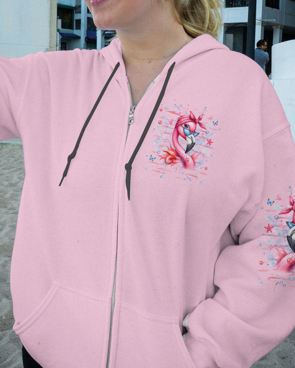 Be You The World Will Adjust Pink Flamingo Sassy Gift Graphic for Women AOP Shirts _4_ Xai26