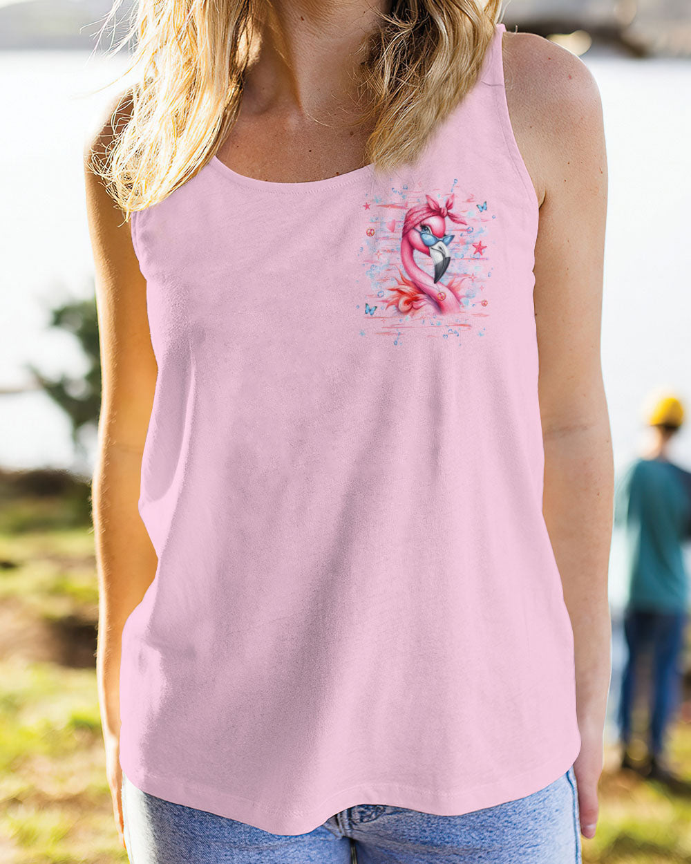 Be You The World Will Adjust Pink Flamingo Sassy Gift Graphic for Women AOP Shirts _6_ h7JuL