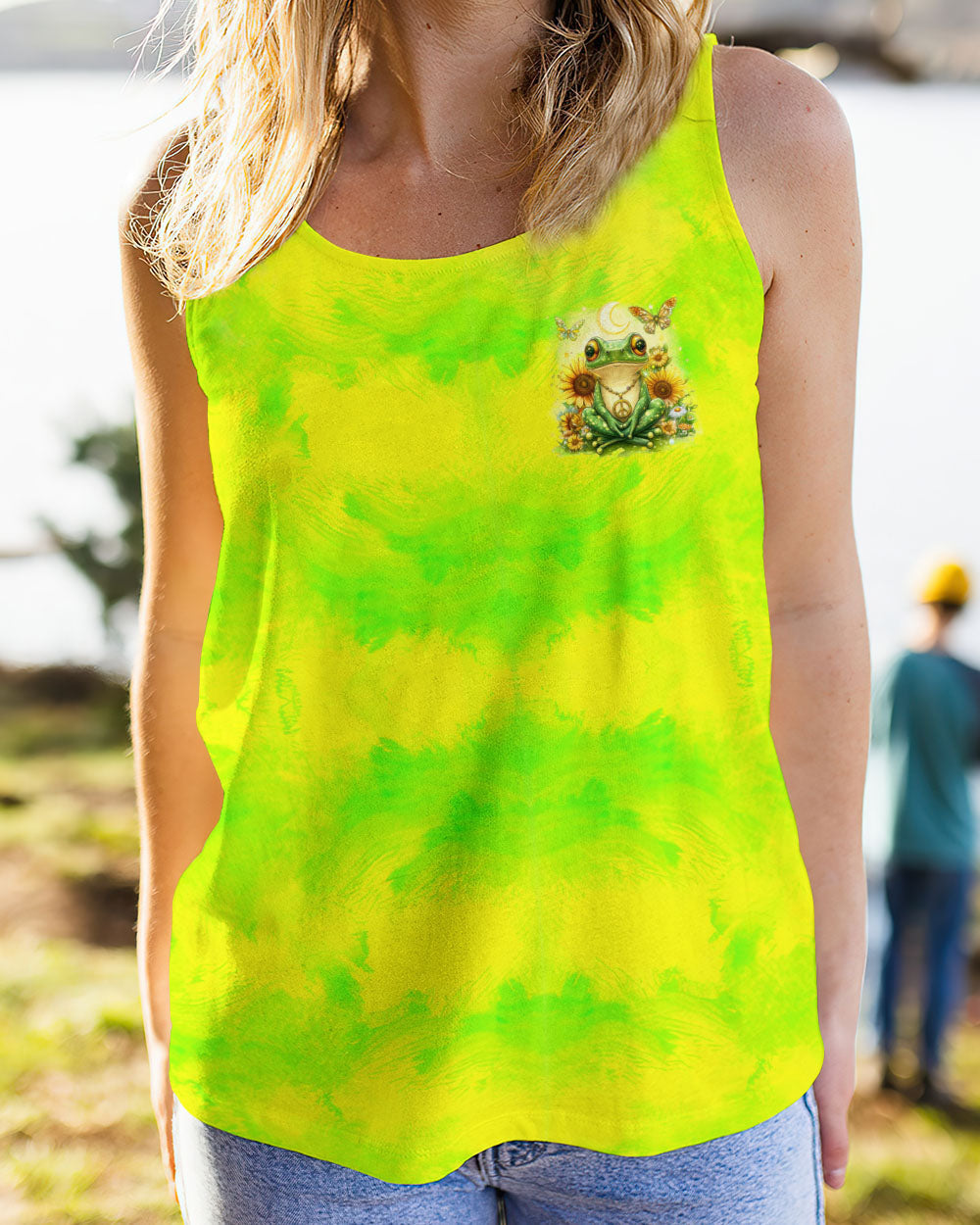 Be You The World Will Adjust Tie Dye Frog Peace Sunflower AOP Shirts _11_ xtoSF