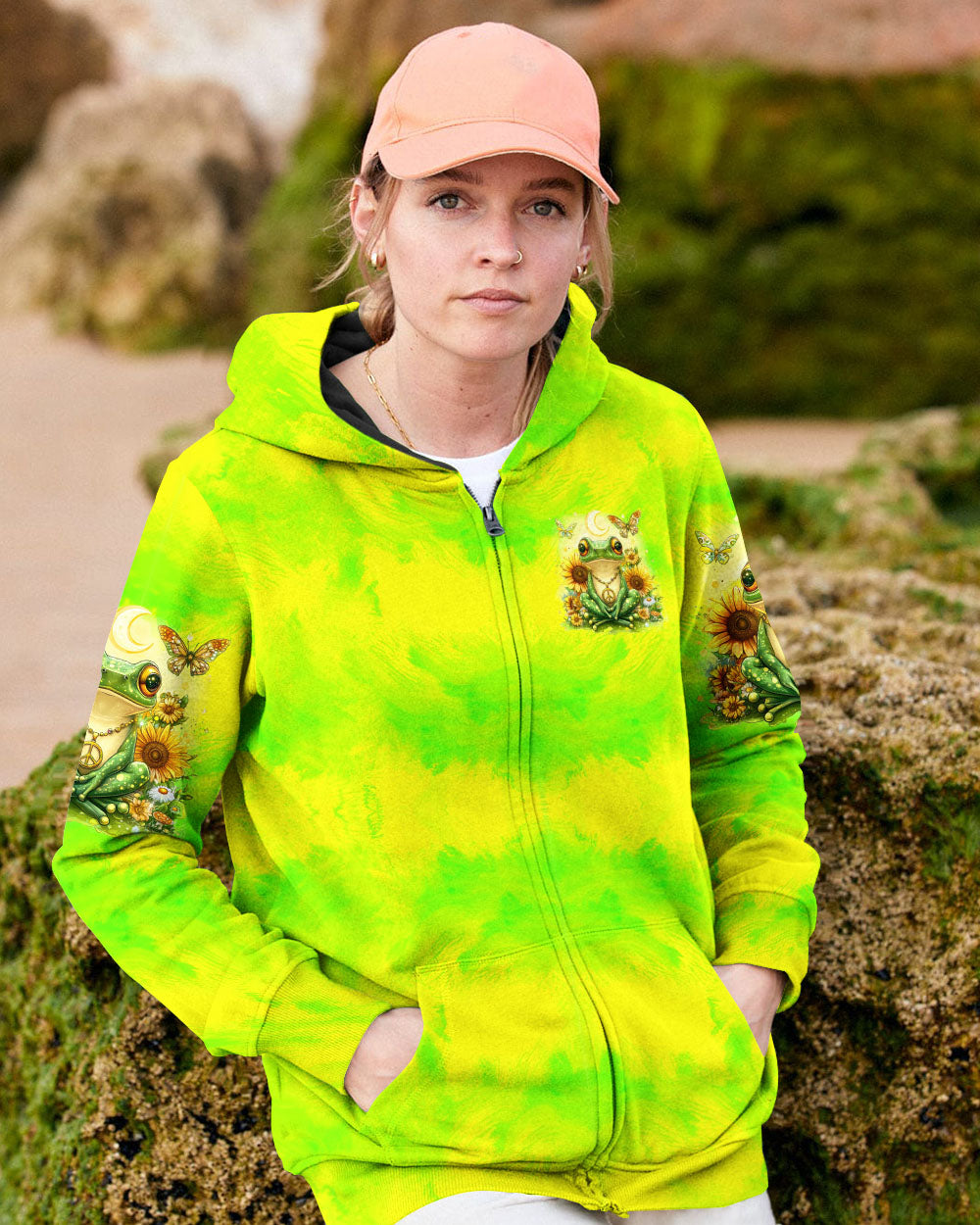 Be You The World Will Adjust Tie Dye Frog Peace Sunflower AOP Shirts _8_ dm865