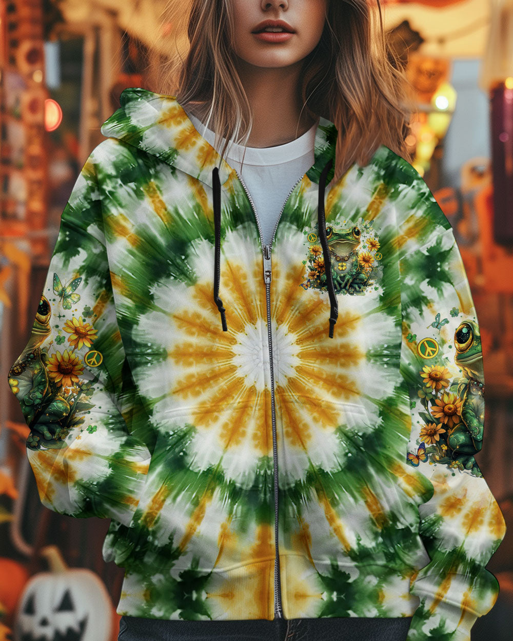 Be You The World Will Adjust Tie Dye Frog Sunflower Hippie AOP Shirts _10_ VuePD
