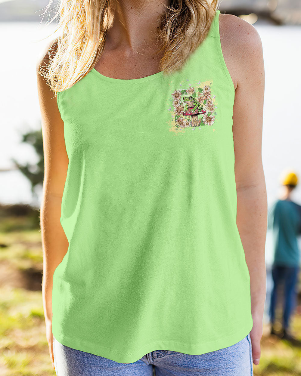 Be You the World Will Adjust Frog on Mushroom Daisy Graphic AOP Shirts _7_ IpnJt