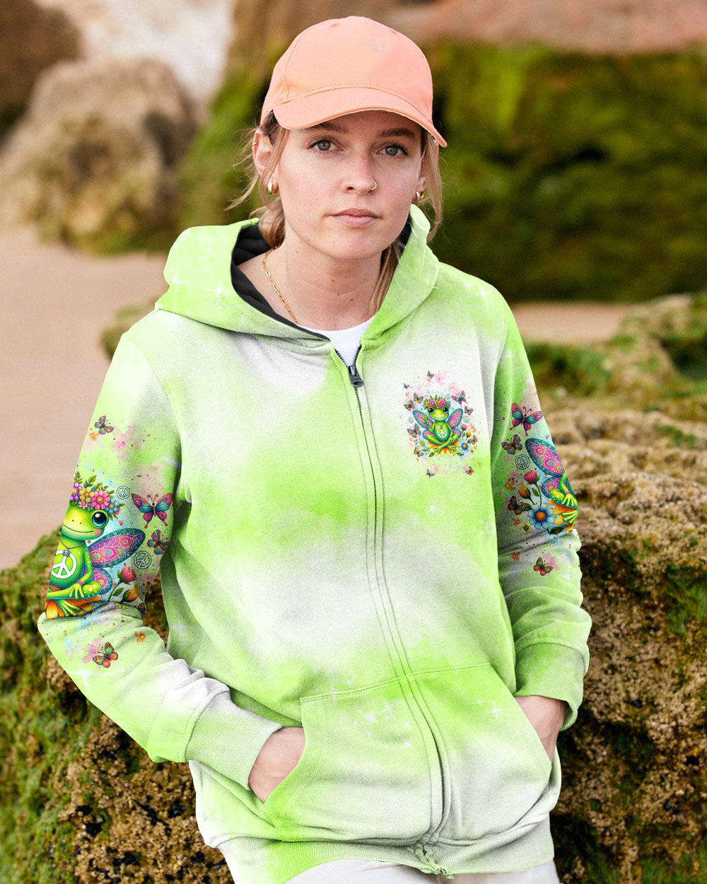 Be You the World Will Adjust Hippie Frog Colorful Peace Tie Dye AOP Shirts _4_ hQow1