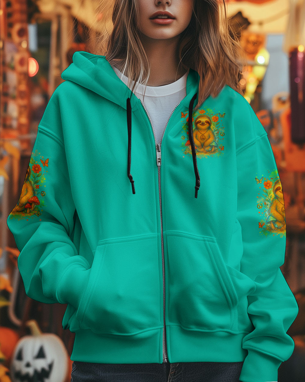 Be You the World Will Adjust Sloth Peaceful and Colorful Nature Design for Women AOP Shirts _10_ q2FHN