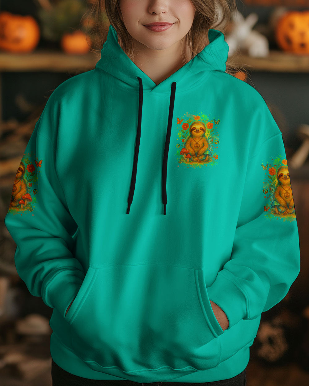 Be You the World Will Adjust Sloth Peaceful and Colorful Nature Design for Women AOP Shirts _6_ myr6E