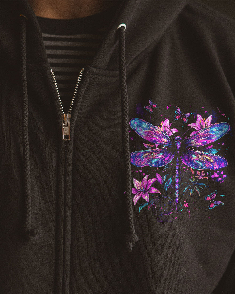 Be Your Own Kind of Beautiful Colorful Dragonfly Graphic AOP Shirts _8_ vO5na