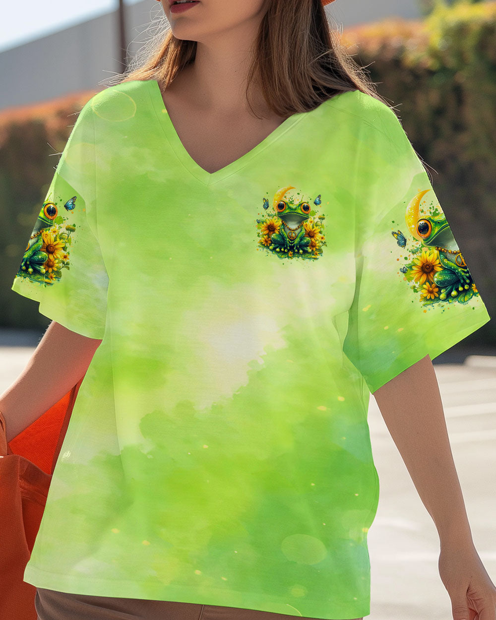 Being Yourself The Wrong Thing To Do Green Frog Sunflower Peace AOP Shirts _12_ mlDVs