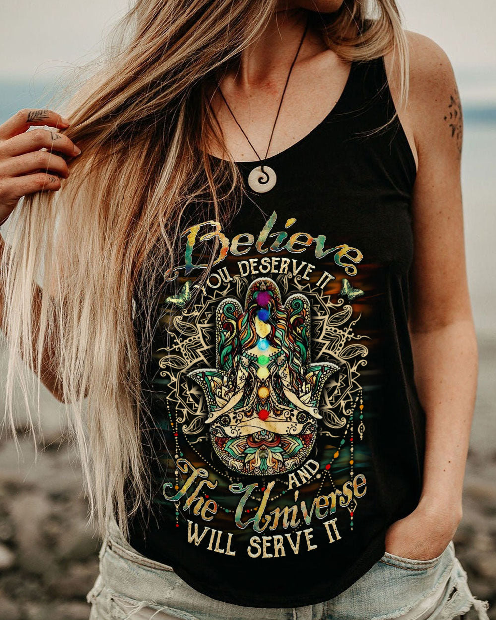 Believe You Deserve It _26 The Universe Will Serve It Meditative Chakra AOP Shirts _11_ k1mEW