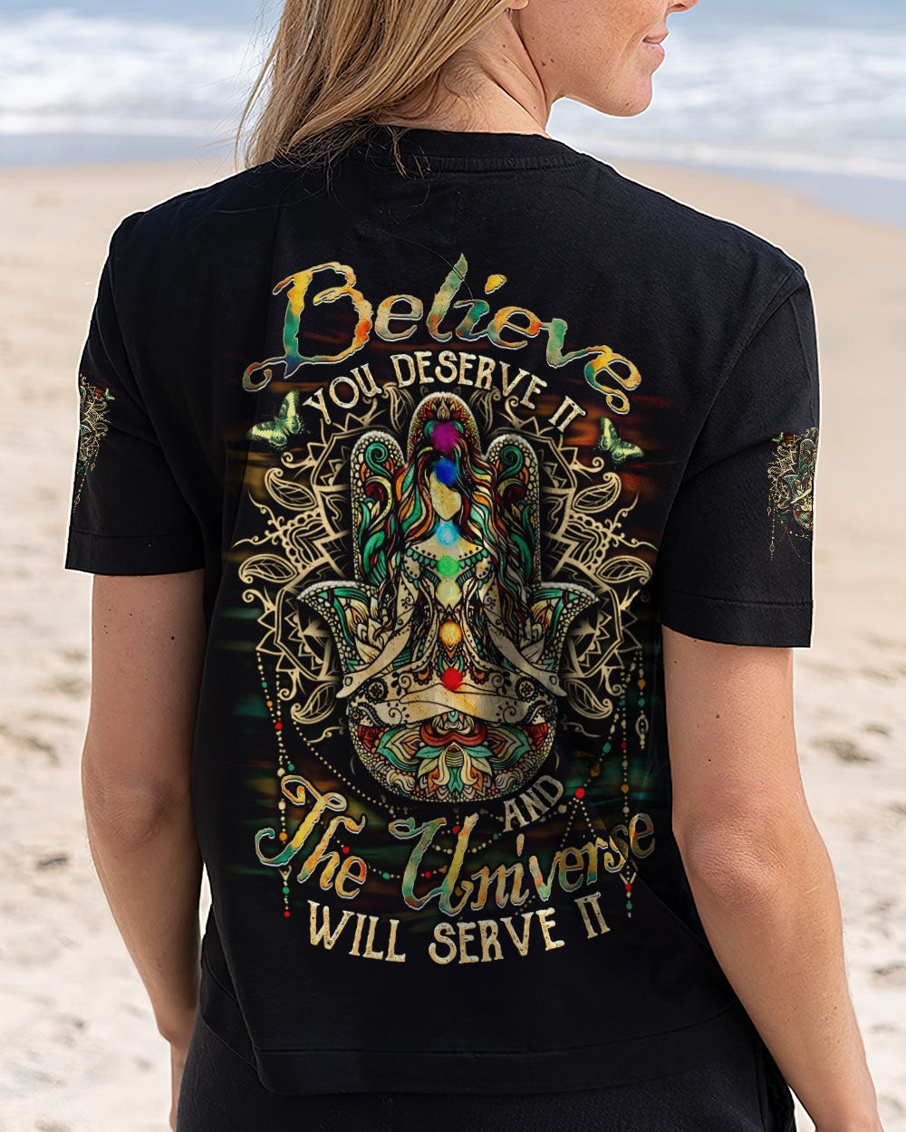 Believe You Deserve It _26 The Universe Will Serve It Meditative Chakra AOP Shirts _5_ n319c