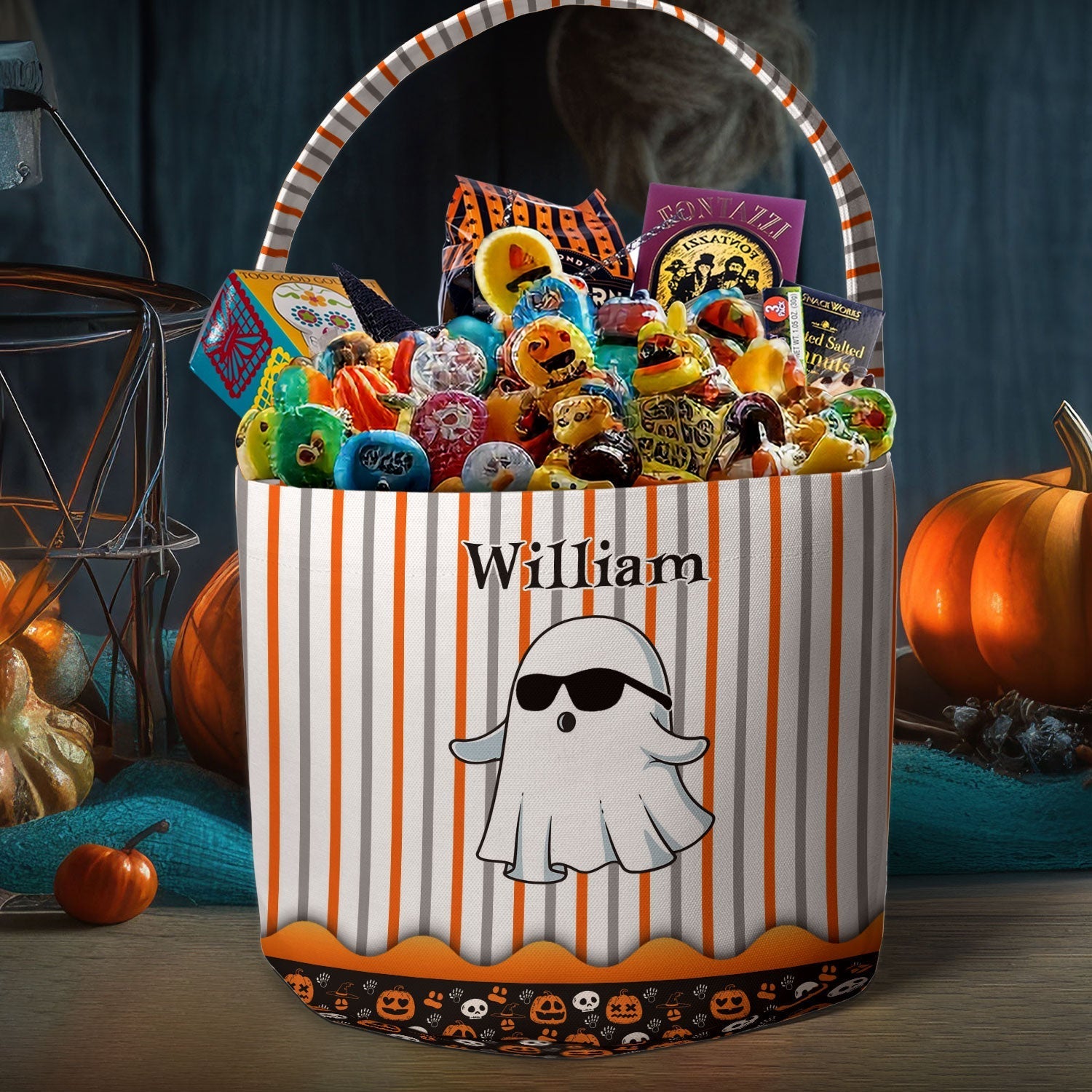 Boo Kid Name Halloween Personalized Halloween Spooky Basket3