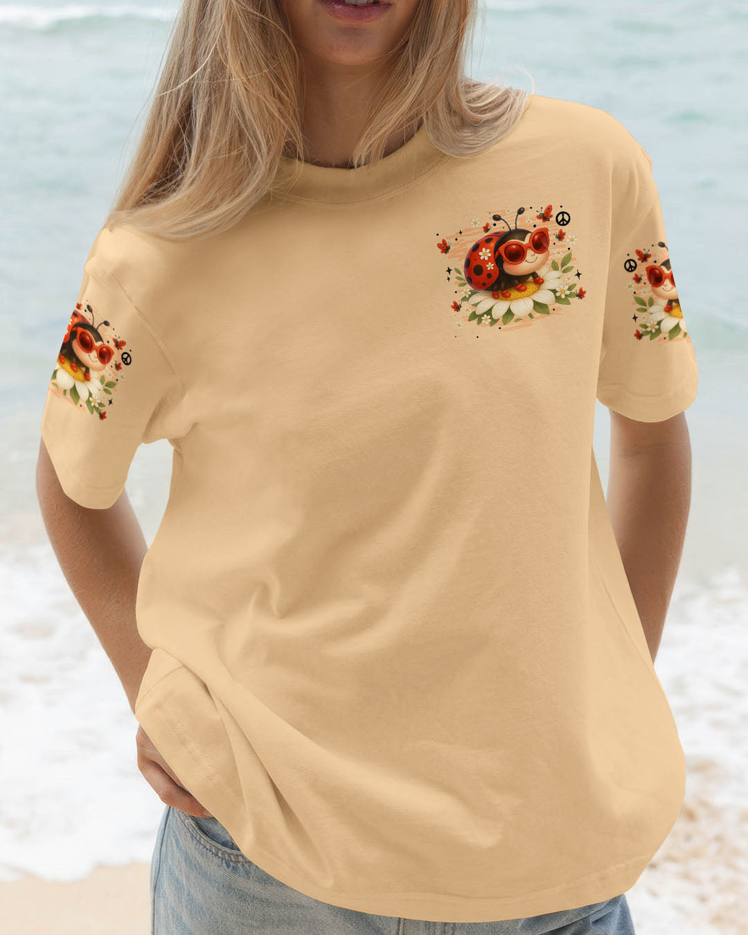 Butterfly Kisses _26 Ladybug Hugs Positive Vibes Peace _26 Love Hippie AOP Shirts _10_ UVsFo