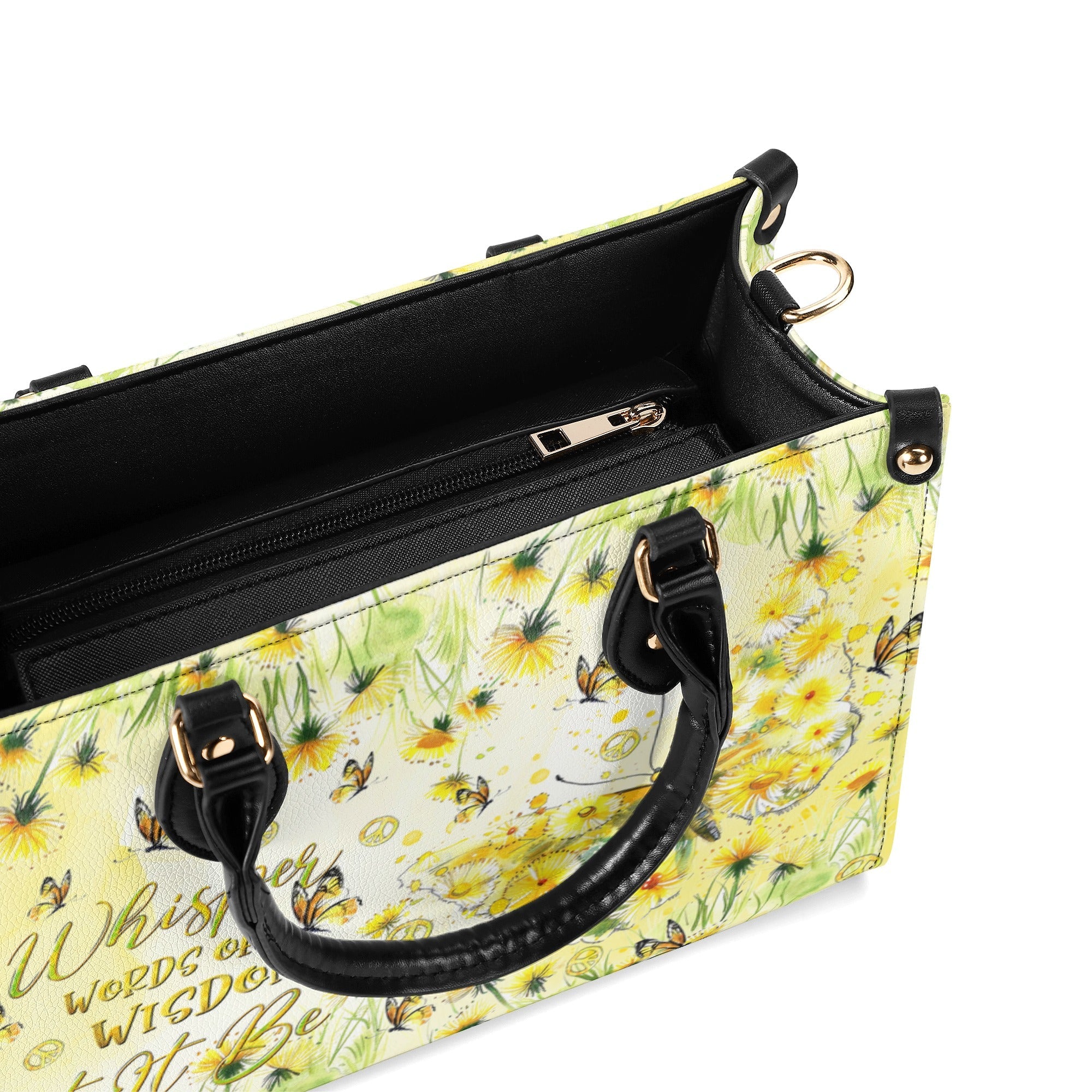 C2_A0Whisper Words of Wisdom Let It Be Yellow Floral Butterfly Hippie Leather Bag _3_ iT2iL