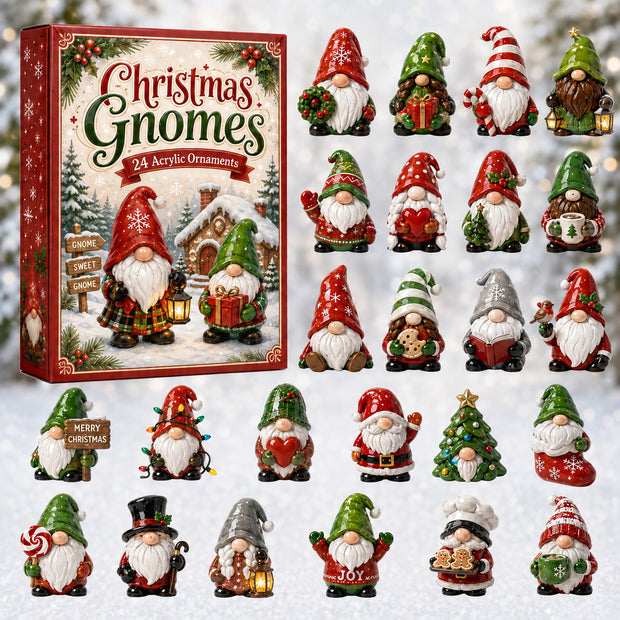 Christmas Gnomes - Box Advent Calendar with Charms - Chrismas Gift For Family