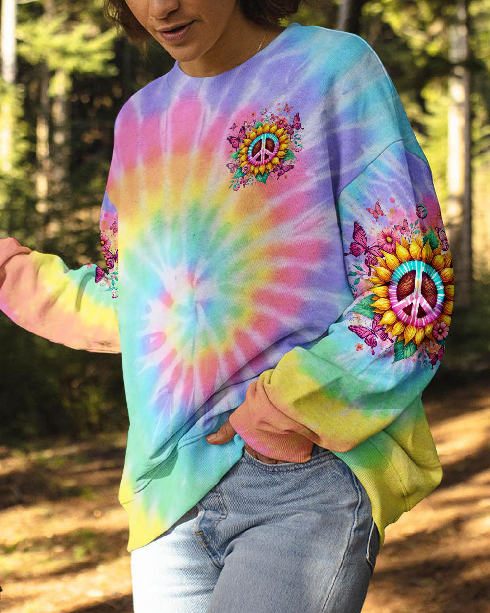 Can_E2_80_99t Find the Sunshine Be the Sunshine Tie Dye Sunflower Peace Sign AOP Shirts _6_ qDwTj