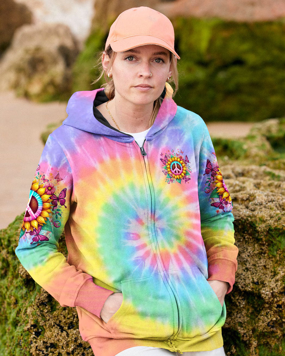 Can_E2_80_99t Find the Sunshine Be the Sunshine Tie Dye Sunflower Peace Sign AOP Shirts _8_ jd27E