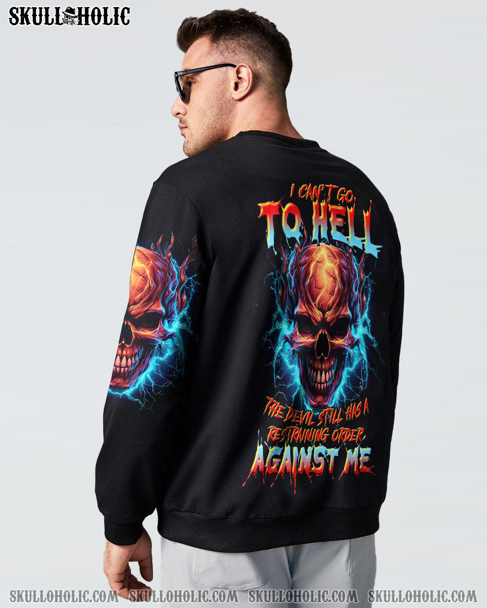 Can_E2_80_99t Go to Hell Devil Has a Restraining Order Lightning Skull Graphic AOP Shirts _12_ WJNKP
