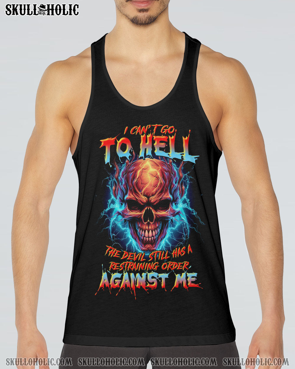 Can_E2_80_99t Go to Hell Devil Has a Restraining Order Lightning Skull Graphic AOP Shirts _17_ KcrVc