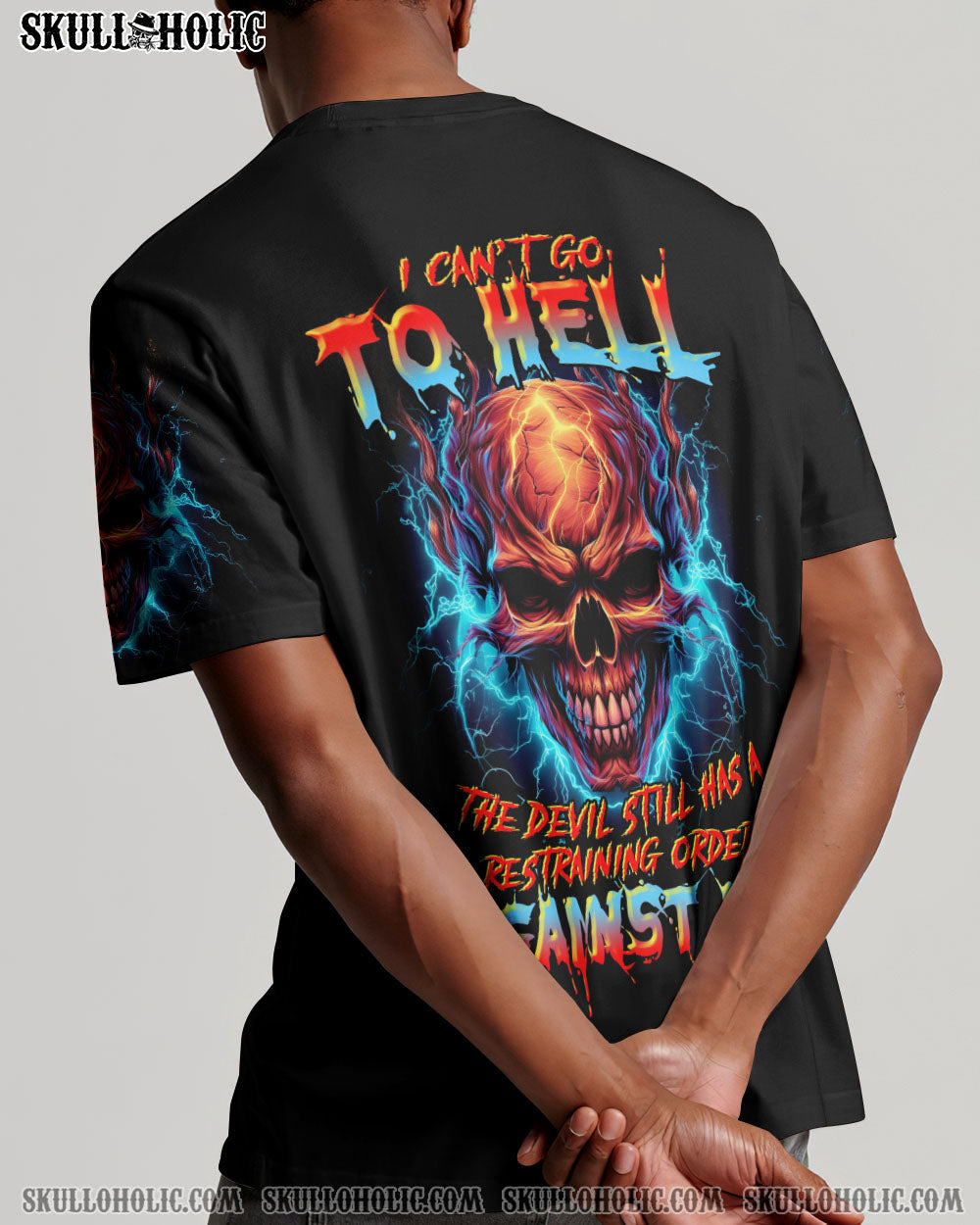 Can_E2_80_99t Go to Hell Devil Has a Restraining Order Lightning Skull Graphic AOP Shirts _6_ mnQl4
