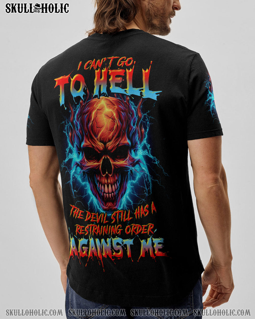 Can_E2_80_99t Go to Hell Devil Has a Restraining Order Lightning Skull Graphic AOP Shirts _8_ XURo1