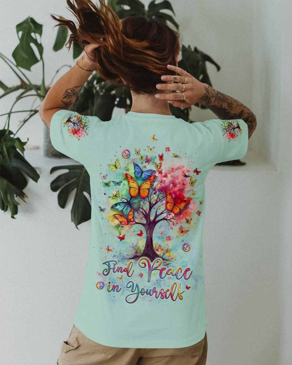 Colorful Inspirational Butterfly Tree of Life _11_ uVrxA